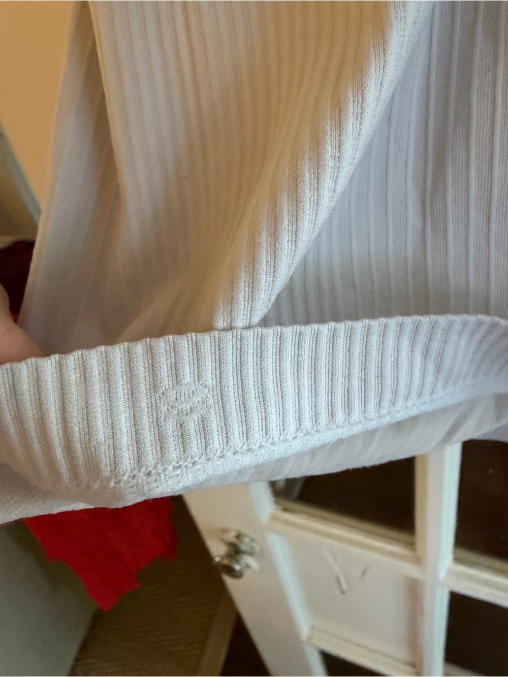 Lululemon Ribbed Racerback Tank Top - White - Picture 3 of 3